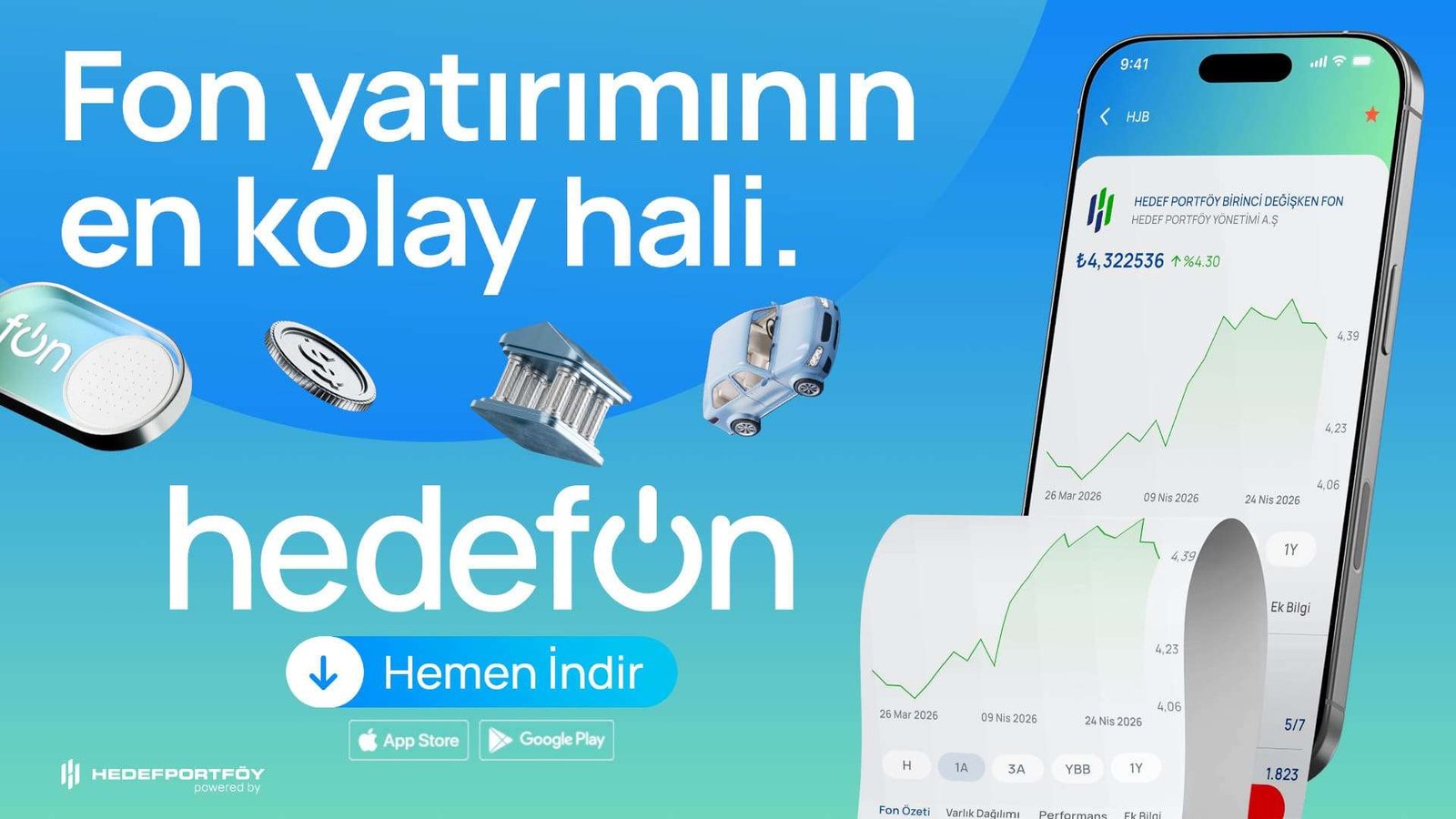 Hedef Portföy'ün yeni yatırım uygulaması HedefOn yayında